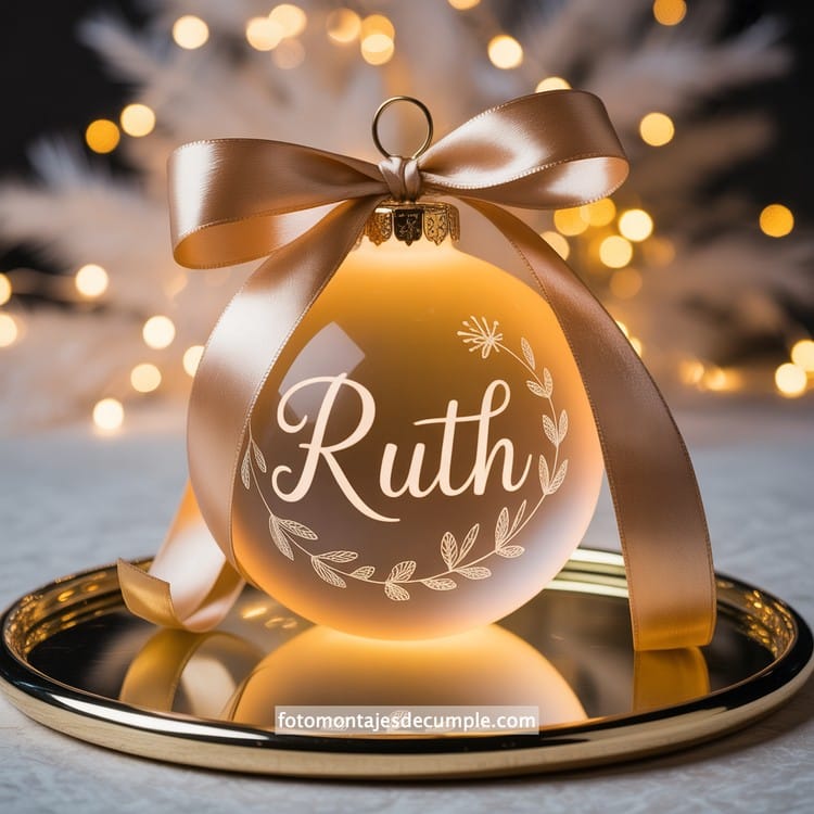 Nombres con borla de navidad 56 v